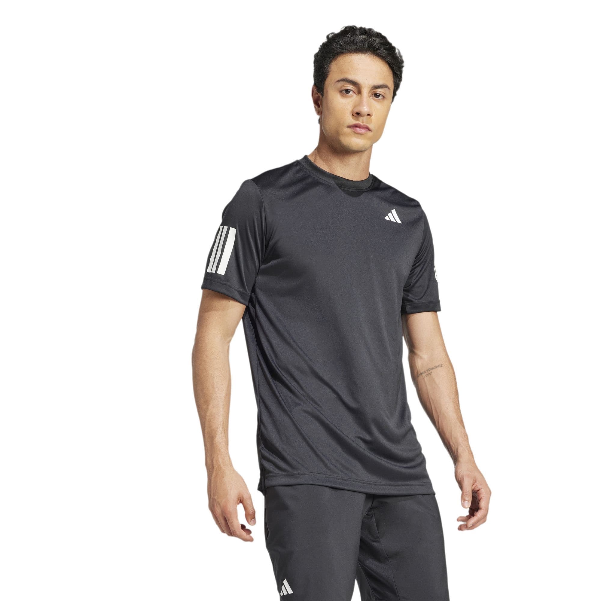 ADIDAS Club 3-Stripe Men's Black T-shirt