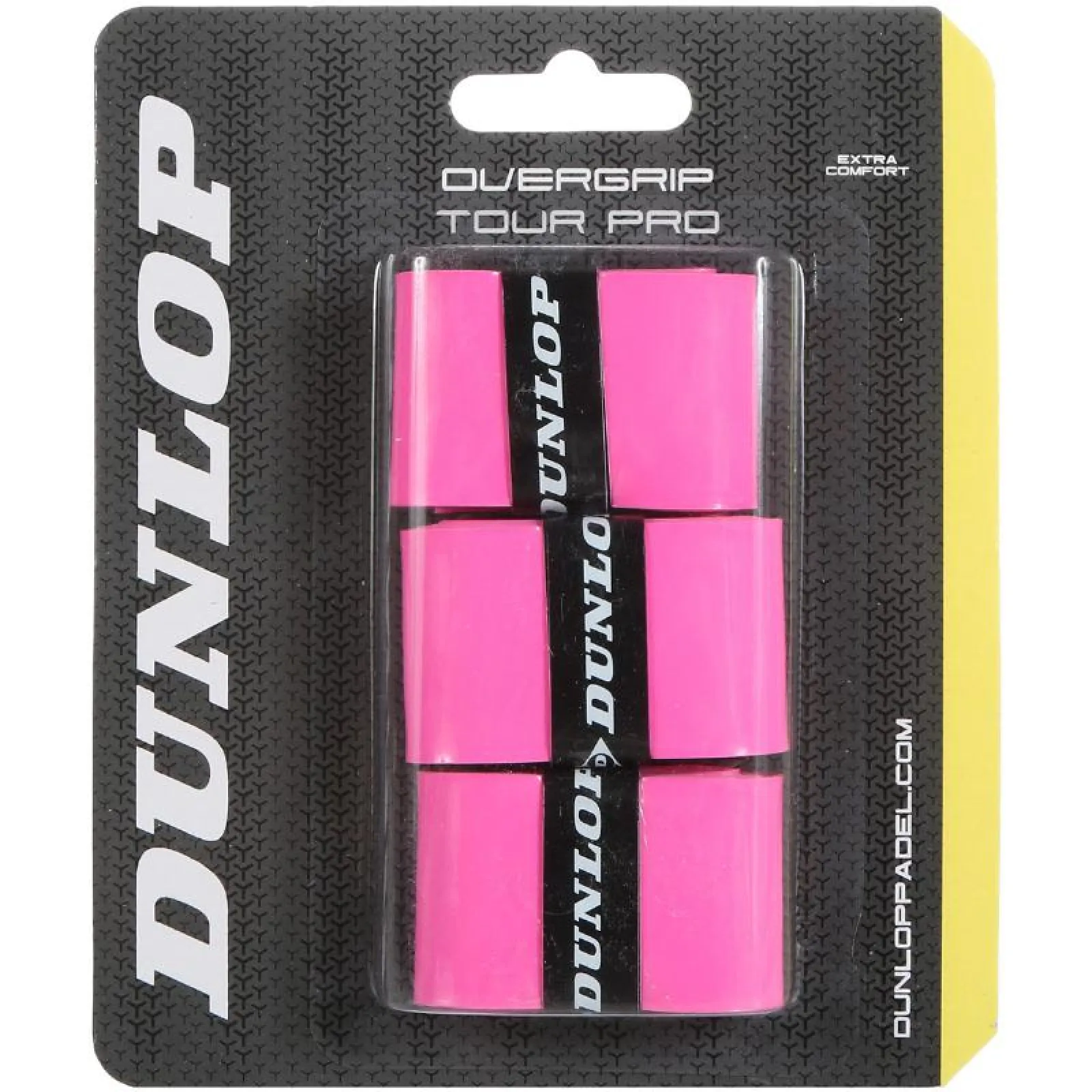 Overgrips Dunlop Tour Pro, neon pink, 3 pcs