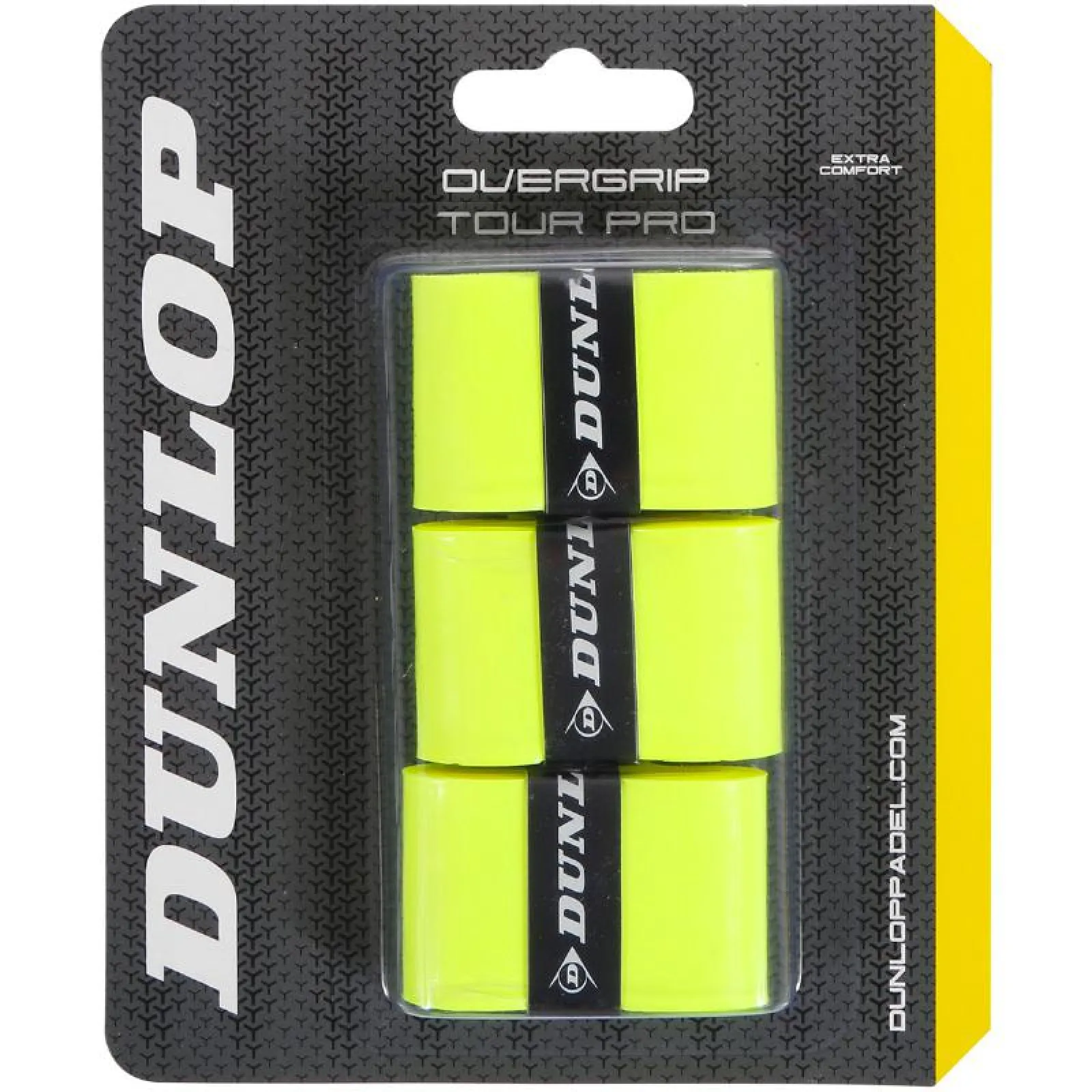 Pealisgripid Dunlop Tour Pro, neoon kollased, 3 tk