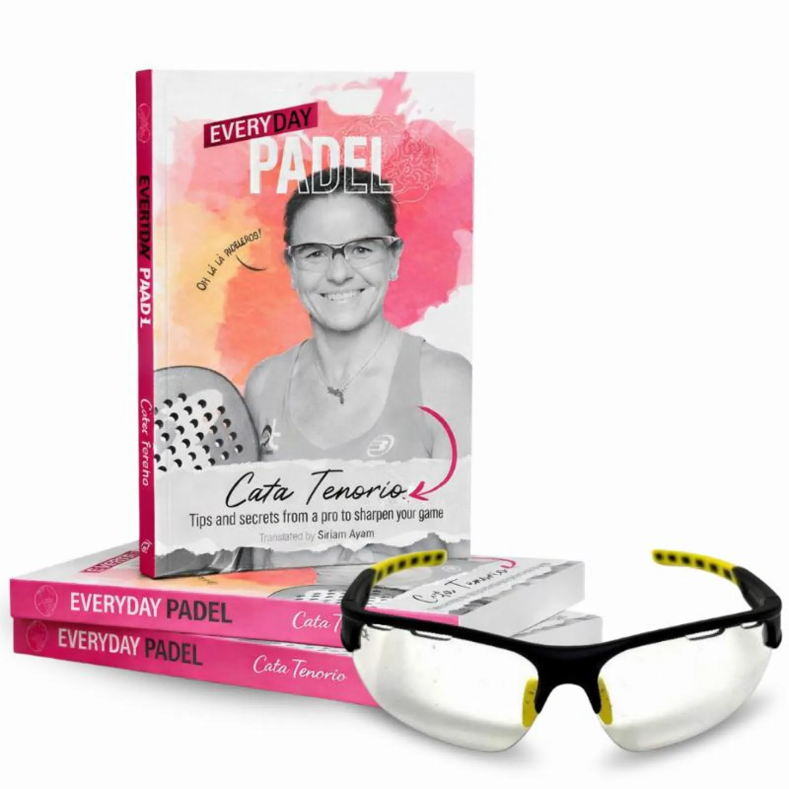 Komplekt Cata Tenorio Addictive Javea C9 Glasses + English Padel Book